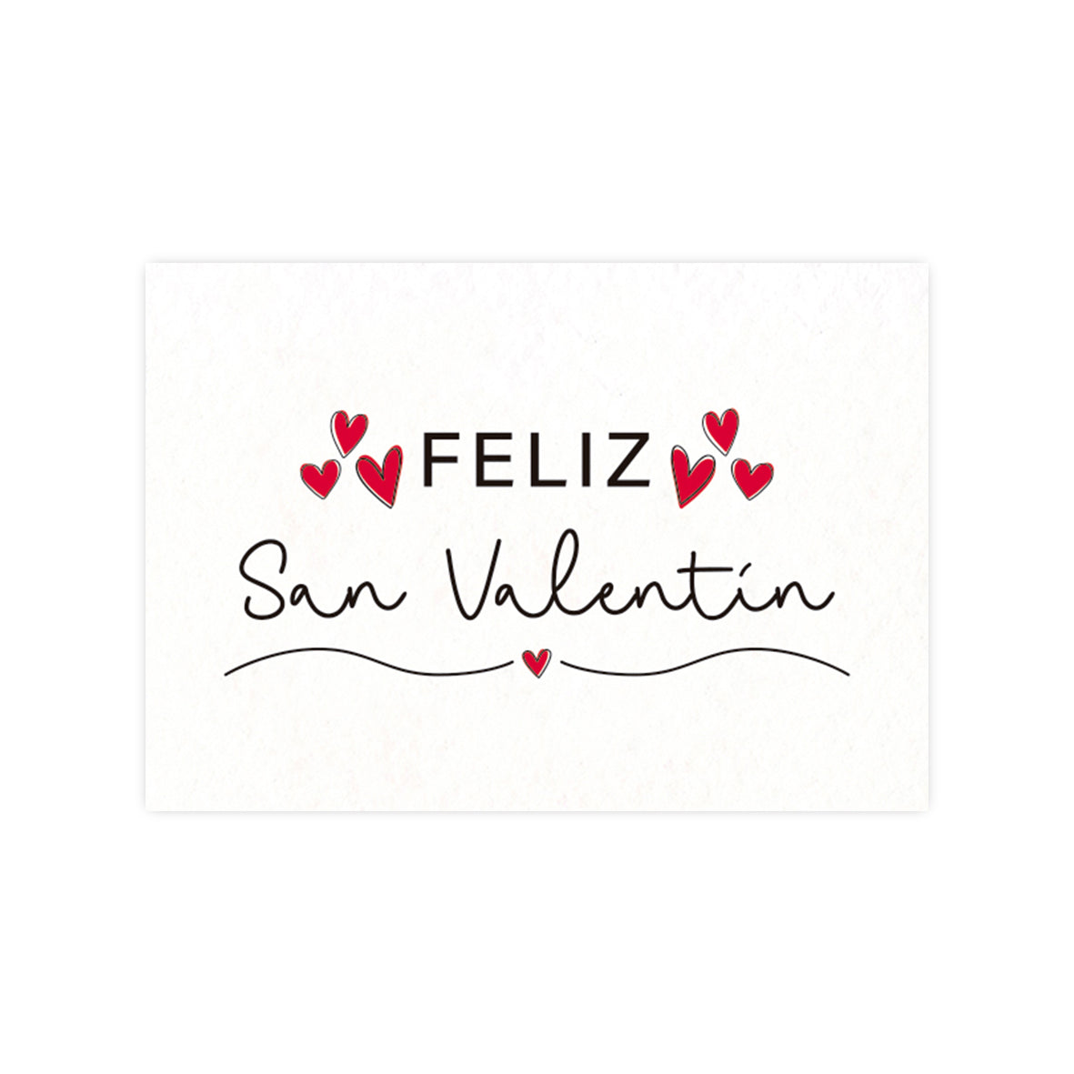 Tarjeta Feliz San Valentín y 5x3,5cm.1hj=36u.min5