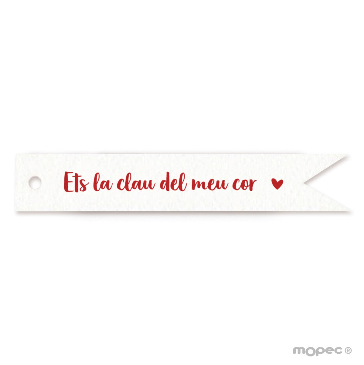 Tarjeta Ets la Clau del meu cor 11x2cm(preciox20u) min20
