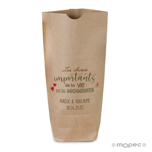 Bolsa Kraft Les Choses Importantes 12x22,5cm. min.25