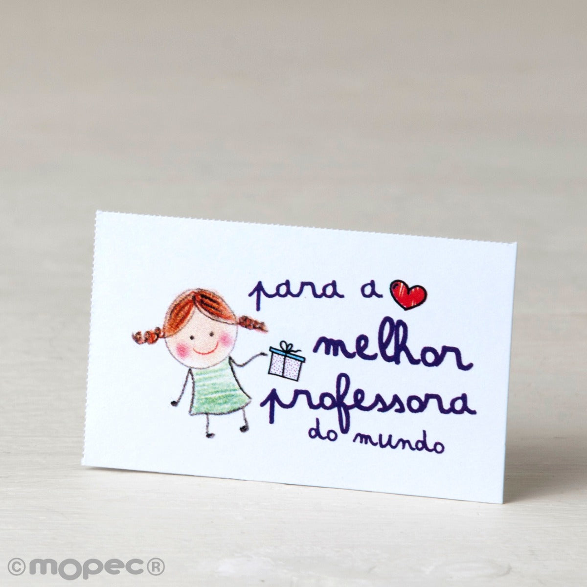 Tarjeta precortada Para a melhor professora.. 1hoja=30,min.5