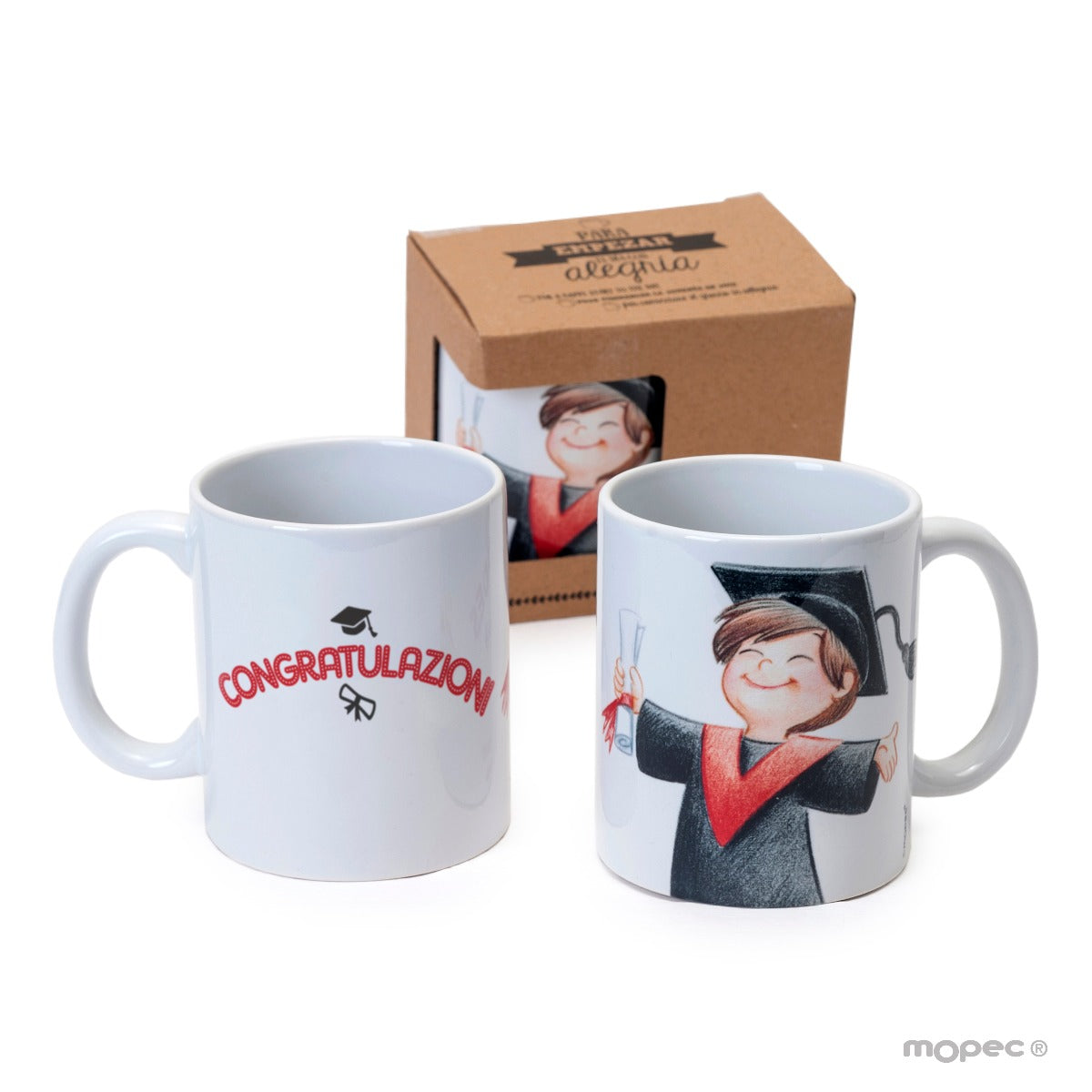 Taza cerámica Congratulazioni caja regalo