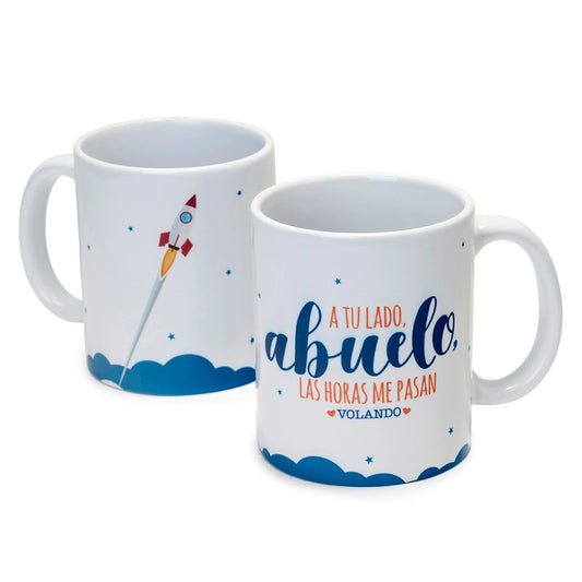 Taza cerámica A tu lado Abuelo en caja regalo