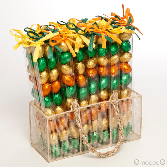 Expositor 27 estuches 9 huevos praliné Pascua*