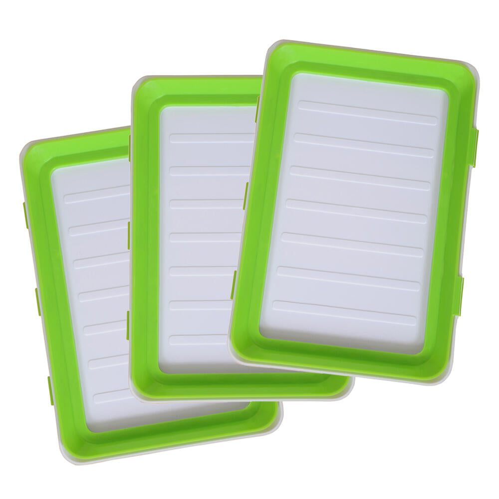Pack 6 Bandejas De envasado Semi Vacío Apilable Conservación De Alimentos