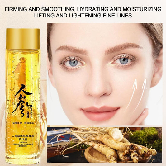 ESENCIA REJUVENECEDORA ANTI ARRUGAS CON EXTRACTO DE GINSENG 120ML.