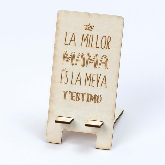 Soporte de madera para el móvil La Millor Mama