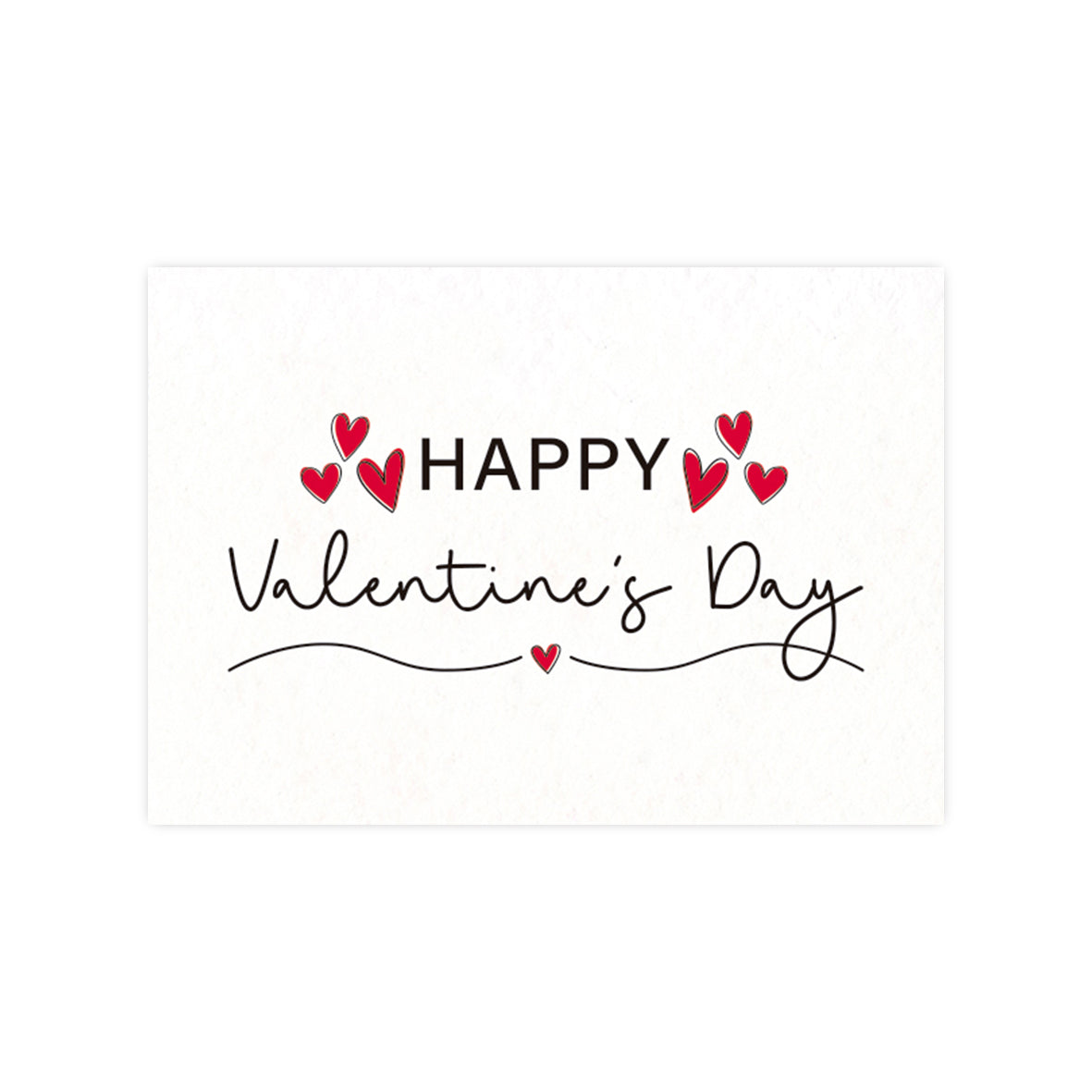 Tarjeta Happy Valentine's day 5x3,5cm.1hj=36u.min5