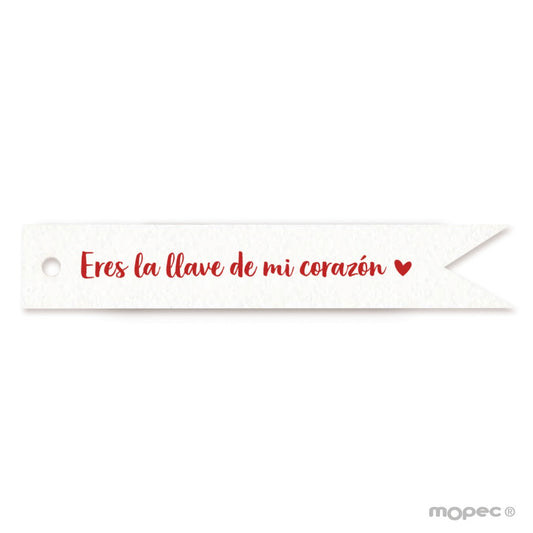 Tarjeta Eres la llave de mi corazón 11x2cm min20