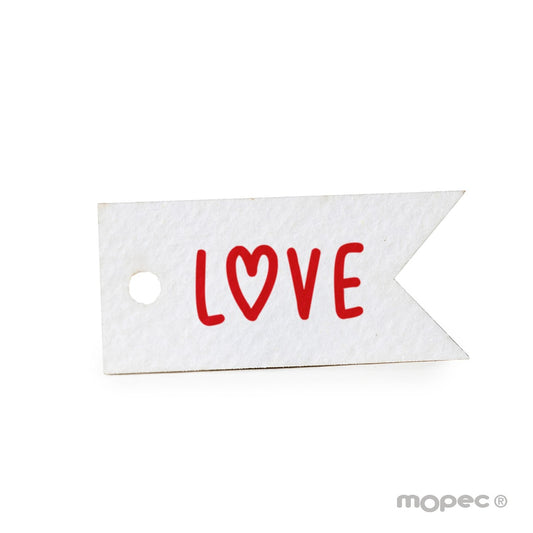 Tarjeta banderola LOVE 3,7x1,7cm. min.77