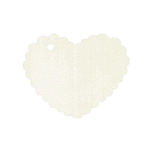 Tarjeta blanca corazón 5x4cm (preciox30u) min.30
