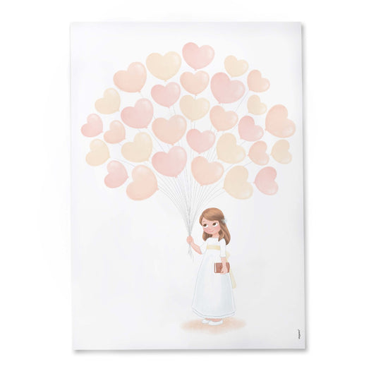 Lámina de firmas niña biblia 29,7x42cm