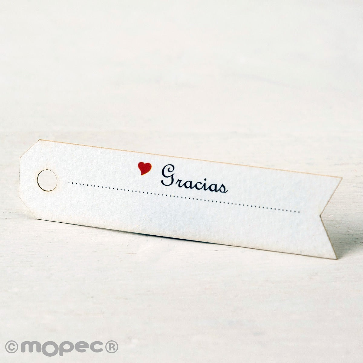 T. flecha Gracias corazón 6,5x1,5cm.(preciox51u)min.51