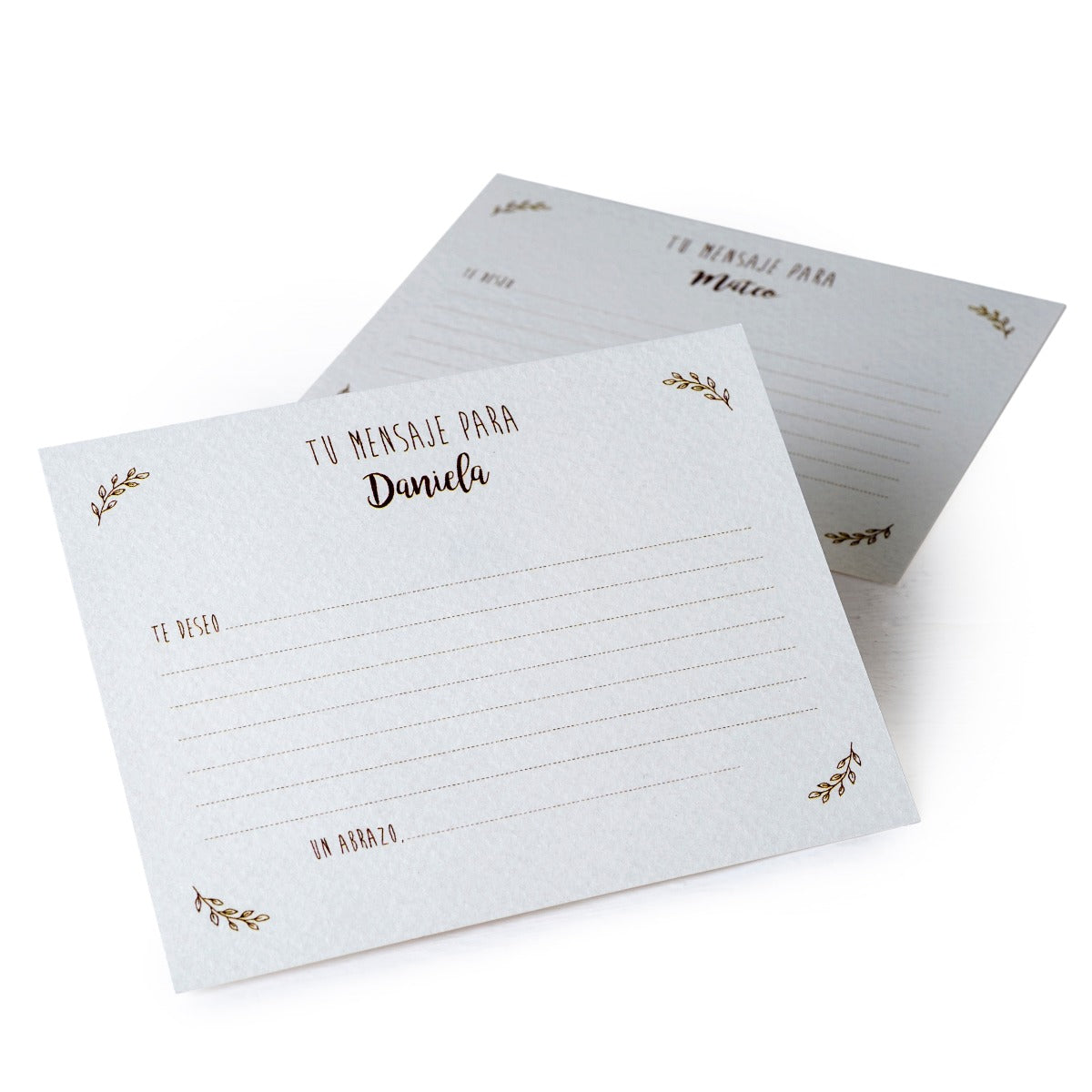 Tarjeta mensajes ramitas 11x8,5cm.min.25