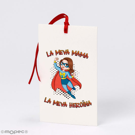 Tarjetón Super Mama 6x10cm. min.25